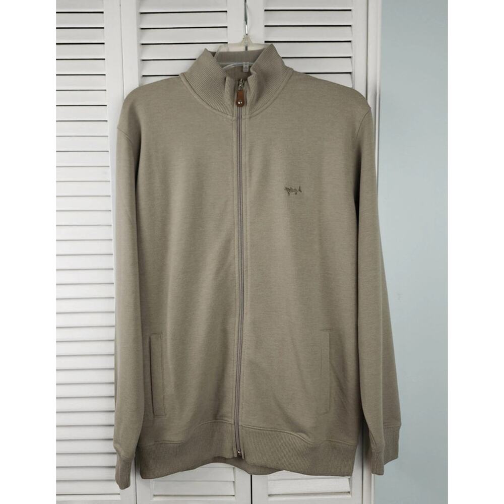 Coastal Cotton Zip Jacket M Beige Fleece NWT $90 MSRP
